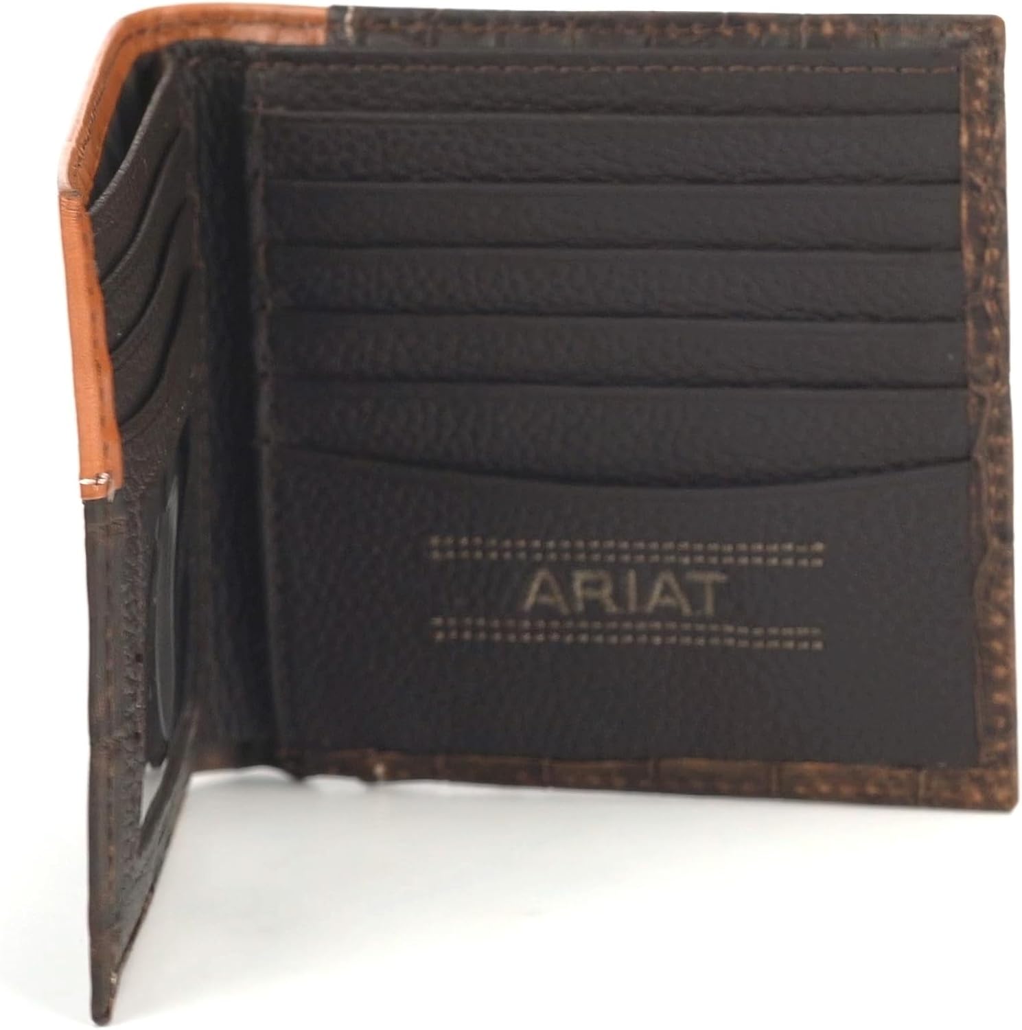 ARIAT Men's Bi-Fold Crocodile Floral Embossed Wallet - A3553002 One Size - Image 5