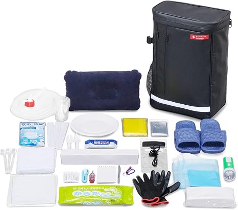 Amazon アイリスオーヤマ 防災士監修 防災グッズ 防災リュック 防災セット 1人用 27点 基本セット マスク 簡易トイレ 懐中電灯 ウォータータンク 撥水加工 災害セット 非常用持ち出し袋 ブラック Bs127 非常用持出袋 緊急避難セット 通販