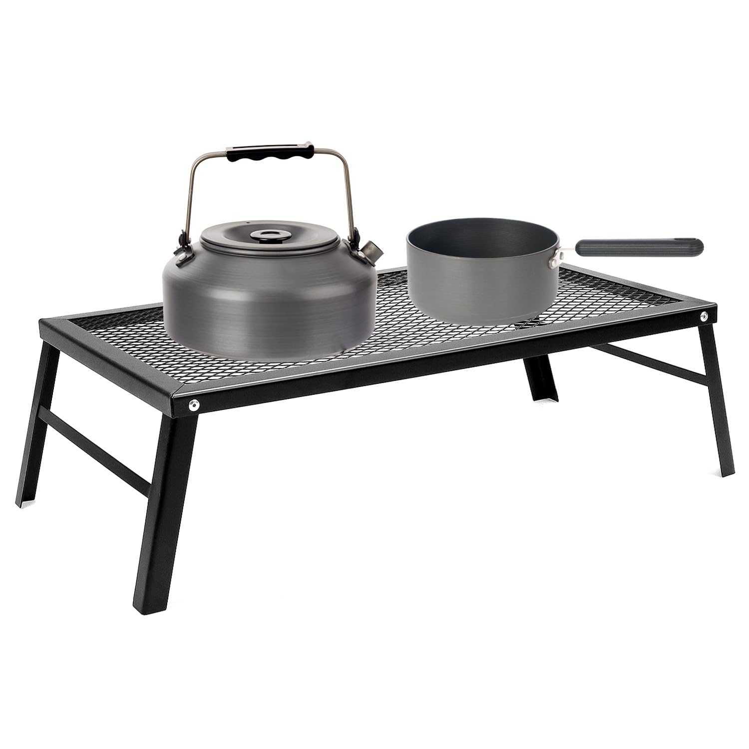 QWORK® Grille de Barbecue Pliable pour Camping, Barbecue, Pique-niques - Taille 30x55x16 cm