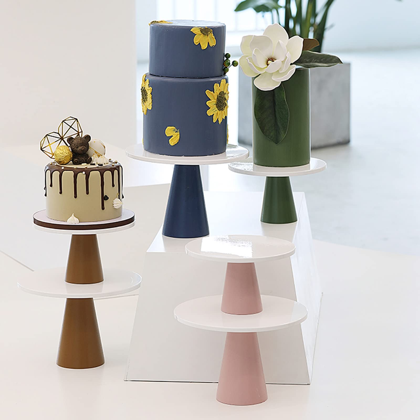 SUNESA Présentoir à Gâteau Gâteau Stand Après-midi Thé Snack Plateau De Mariage Dessert Table Accessoires Gâteau Présentoir Gâteau d'anniversaire Plateau Stand de Gâteaux (Color : Blauw, Size : S)
