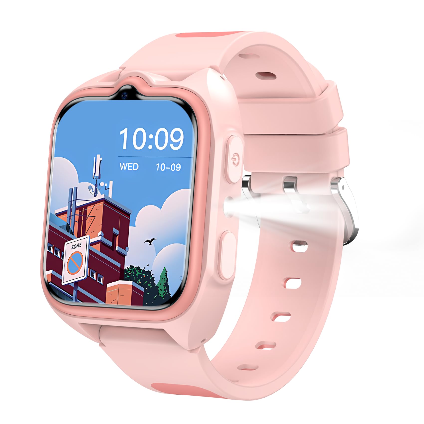 Montre Connectée Enfant 4G avec GPS + WiFi + LBS Localisateur, SOS, Appel