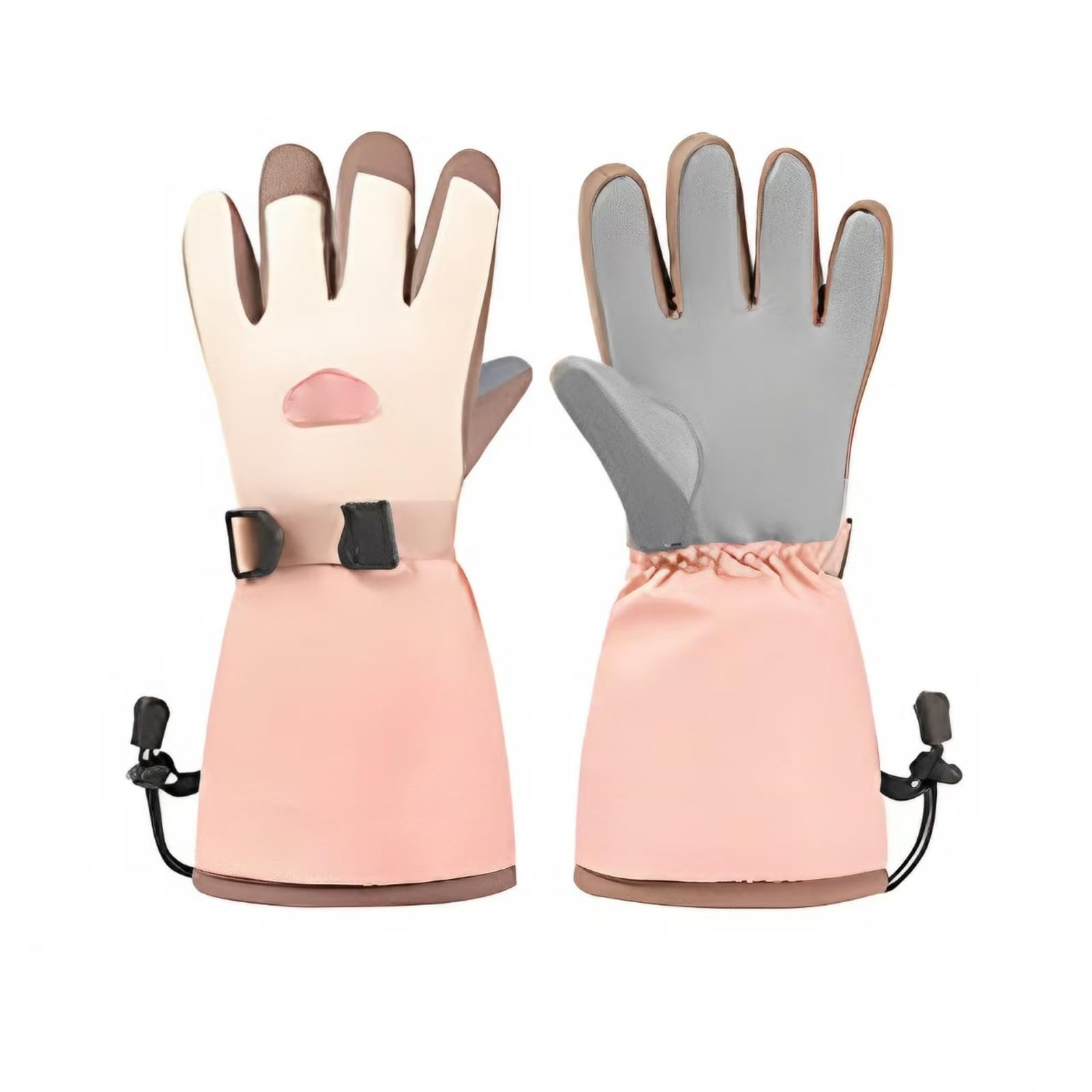 Gants de Neige Hiver, Gants Ski Enfants, Thermique Imperméables, écran Tactile, pour Activité de Plain Air,2. Pink,L(8~12 Years)