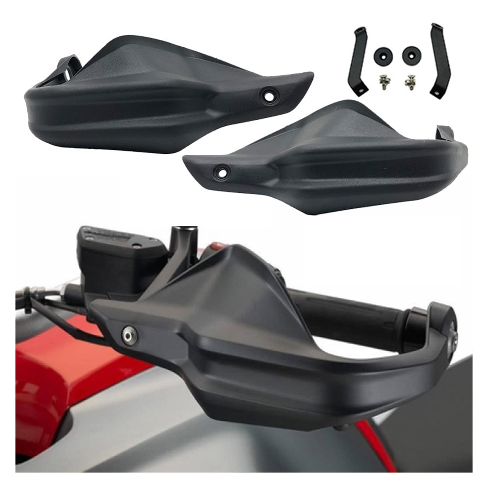 Stuurbeschermers Voor NC750X NC700X Voor DCT NC750S NC 750 X 2013-2019 2020 2021 2022 Motorfiets Handguards Schild Guards Voorruit Hand Wind Bescherming Stuurhandbeschermers (Kleur : Red Grey Set