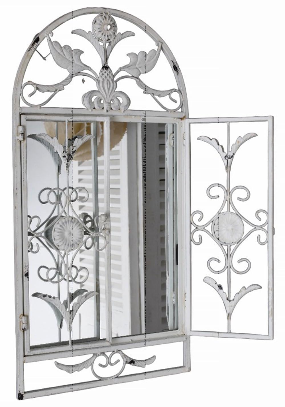 Palazzo Aja337 Wall Mirror Window Mirror Country House Window Shutter Mirror 65 cm