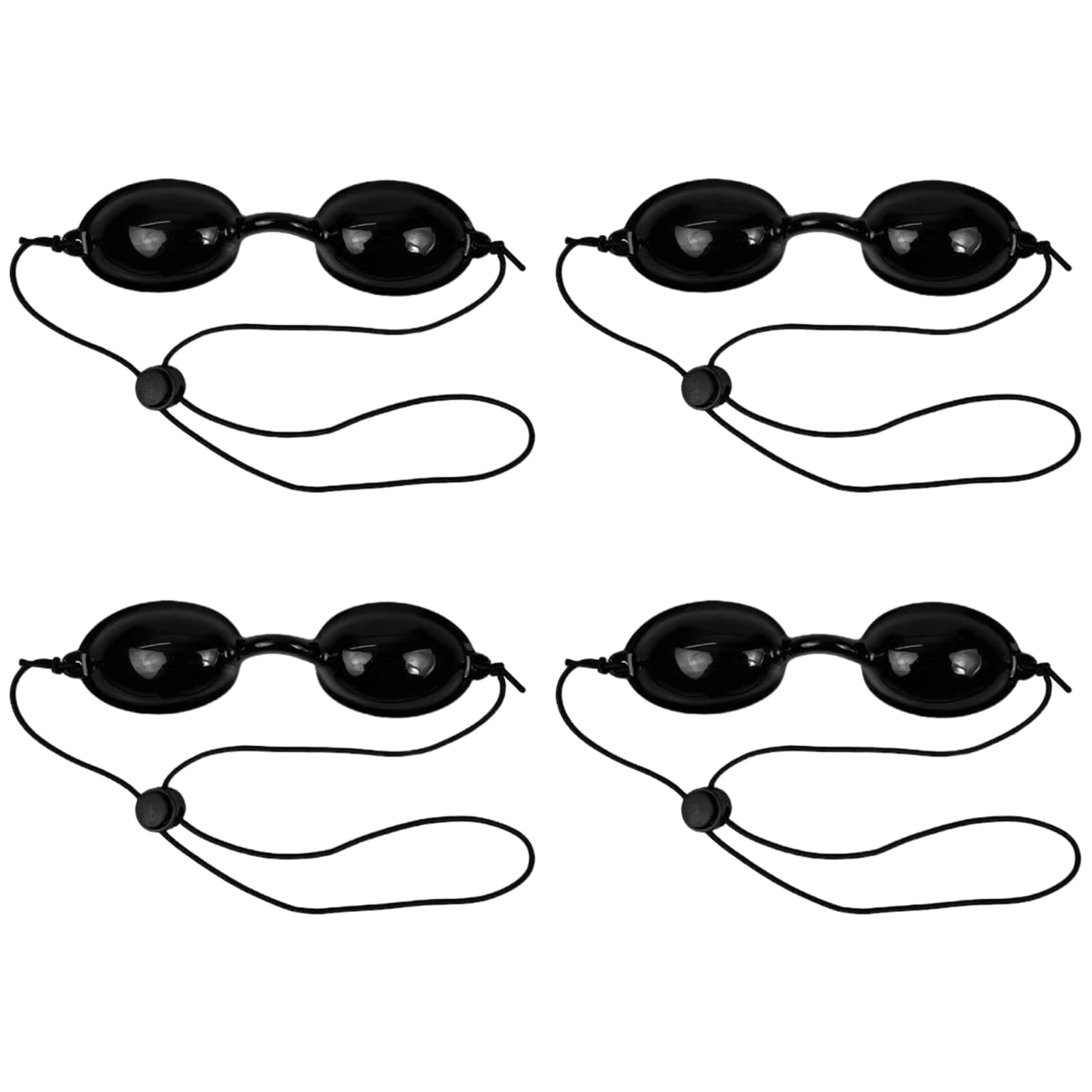 Embhlitfe 4 Pairs Tanning Goggles, Adjustable Protective Goggles for Red Light Eye Protection, Sunbed Eye Protection for Women, Suitable for Sunbathing,LED Light Therapy, Beauty