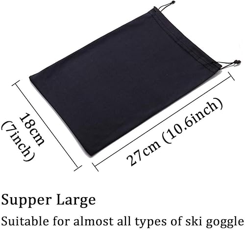 Miniatura 5 de Bolsa protectora para gafas de esquí, bolsas de protección para gafas de nieve, máscara de esquí, funda protectora de microfibra suave, 4 unidades