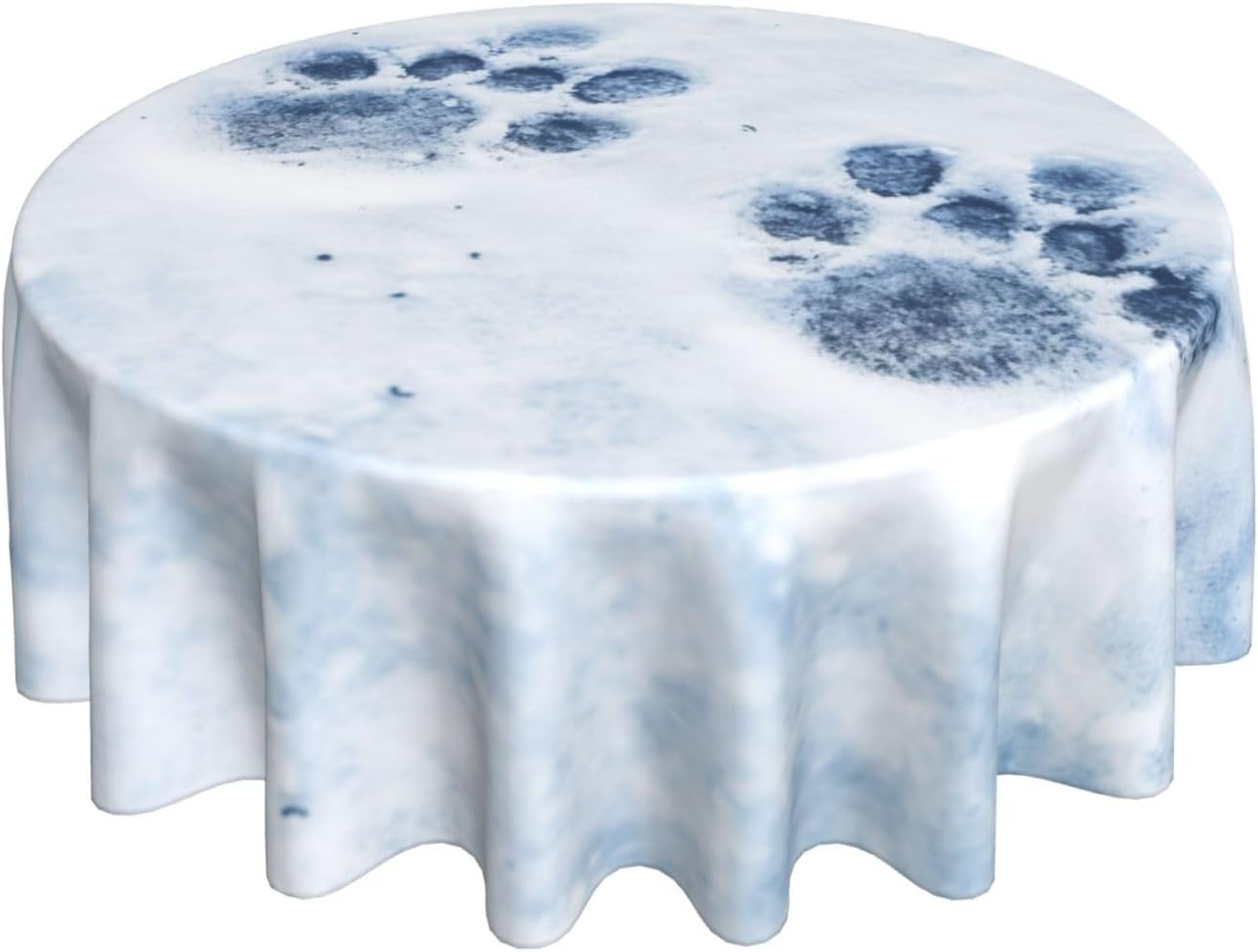 Animal Paw Prints Print Wrinkle Free Dining Table Cover for Birthday Party Farmhouse Tablecloths Up to 60 x 60 Inches