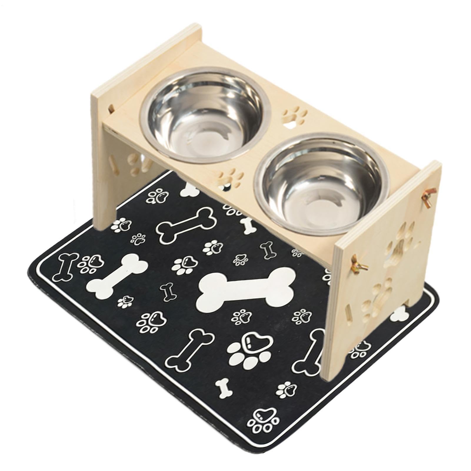 Mangeoire et distributeur d'eau chat réglable pour chiot et chien senior