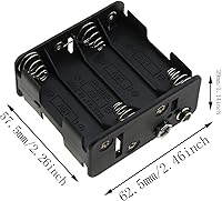 Vista 2 de Soporte de batería, 2 unidades, 8 x 1,5 V, AA espesar, caja de batería con cable tipo T, conector a presión estándar, caja de batería