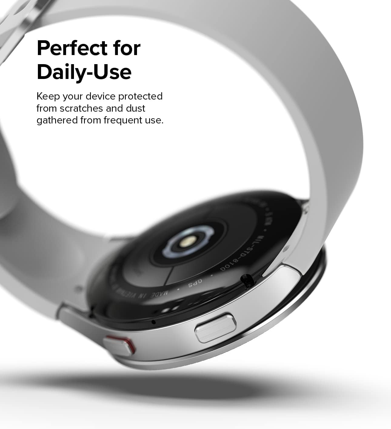 Ringke Bezel Styling Compatible with Samsung Galaxy Watch 5 44mm and Galaxy Watch 4 (44mm) Adhesive Frame Ring Cover Anti Scratch Case Accessory