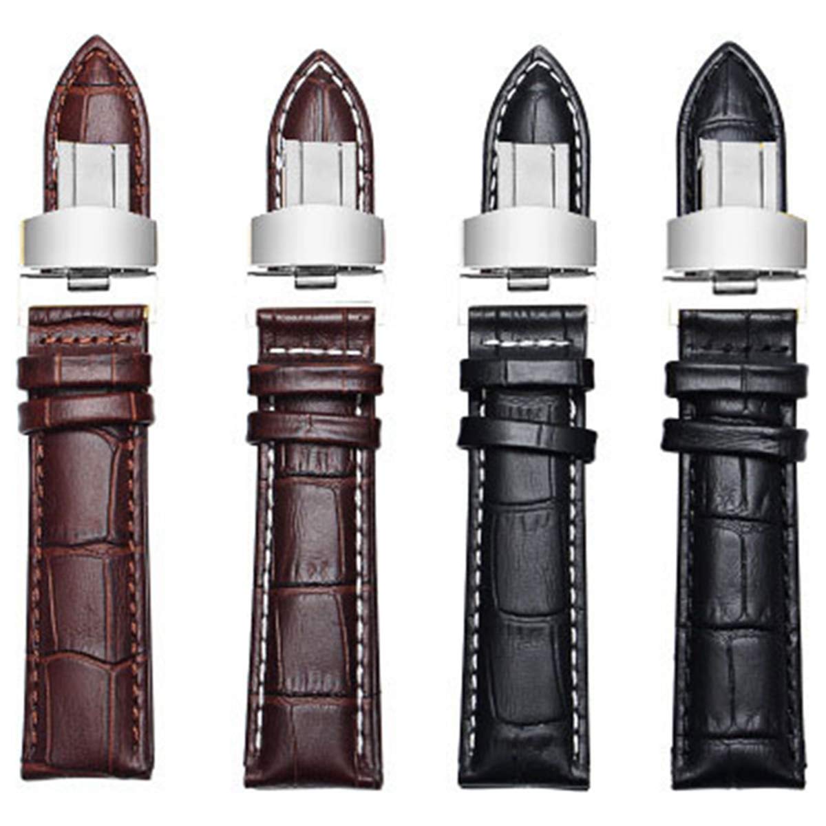Amazon.com: ZXHFSH Universal Strap,Cow Leather Watchbands 18