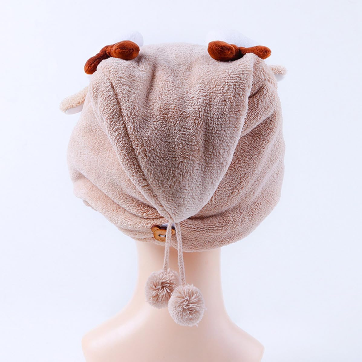 LABRIMP Superfine Fiber Hair Drying Cap Quick Dry with Button