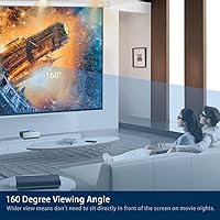 Vista 3 de Kayle 120" Motorized Projector Screen Electric Diagonal Automatic Projection 16:9 HD Movies Screen for Home Theater Presentation Education Outdoor