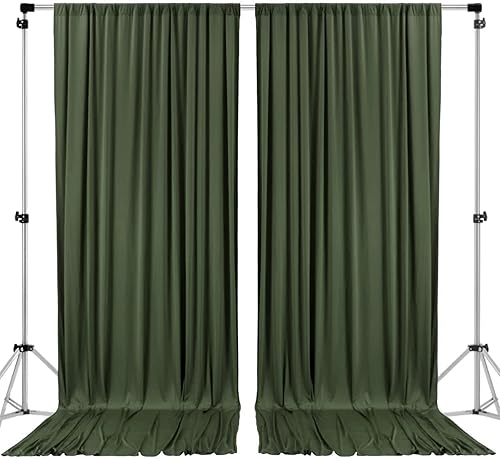 Miniatura 3 de AK TRADING CO. Cortinas telón de fondo de poliéster de 10 pies x 8 pies con bolsillos para varillas, decoración de ventana para bodas, fiestas y