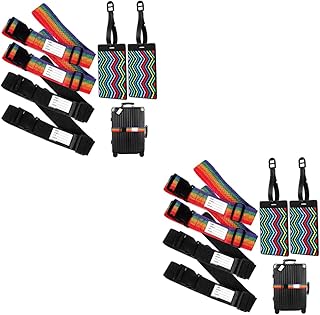 Etiquetas De Bagagem Para Malas 2 Conjuntos De Acessórios Cinto Com Cintos Mala Para Alças De Bagagem De Mão De Viagem Etiquetas De Bagagem Ajustáveis J Gancho Para Bagagem