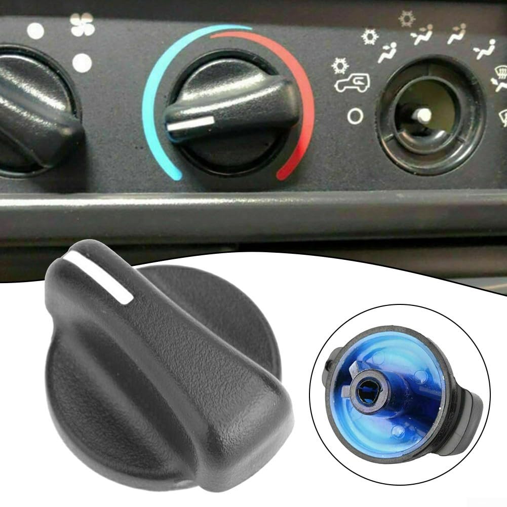 Manopola di controllo del riscaldatore, Interruttore ventola ventola ventilatore, Wrangler TJ Interni, Sostituzione manopola cruscotto nero, Per Wrangler 1999-2006,