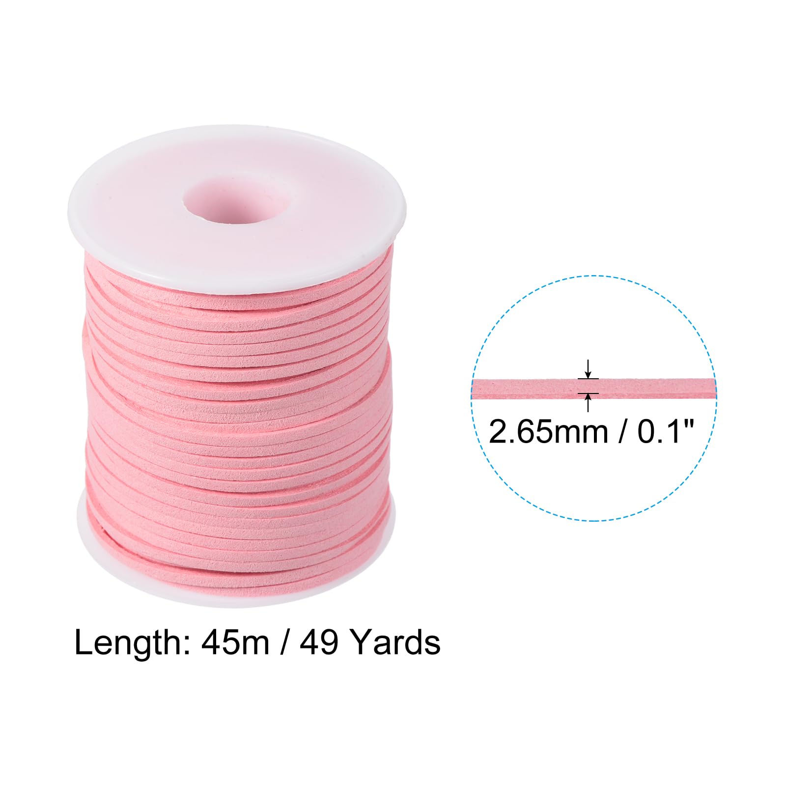 PATIKIL 0.1" x 49 Yards Suede Lace Cord - Image 2