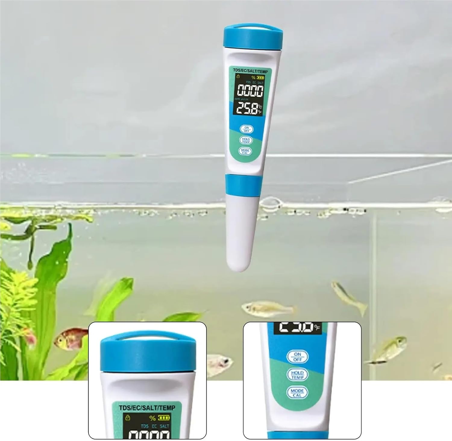 PPM水質テスター測定範囲0-9999ppm飲料水スイミングプール水族館用デジタルTDSメーター デジタル水質テスター プールテスター 測定、Tds、温度 Tds メーター 水族館 スパ 飲料水用