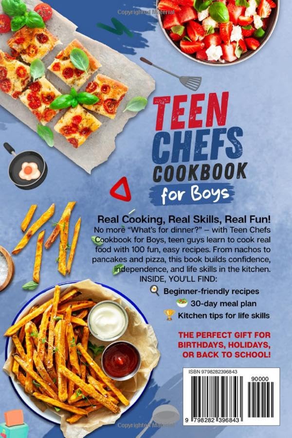 Image of Teen Chefs Cookbook for Boys: Fun and Easy Recipes for Boys to Learn Real Cooking, Snacks, and Life Skills (Teen Chefs Cookbook Series)