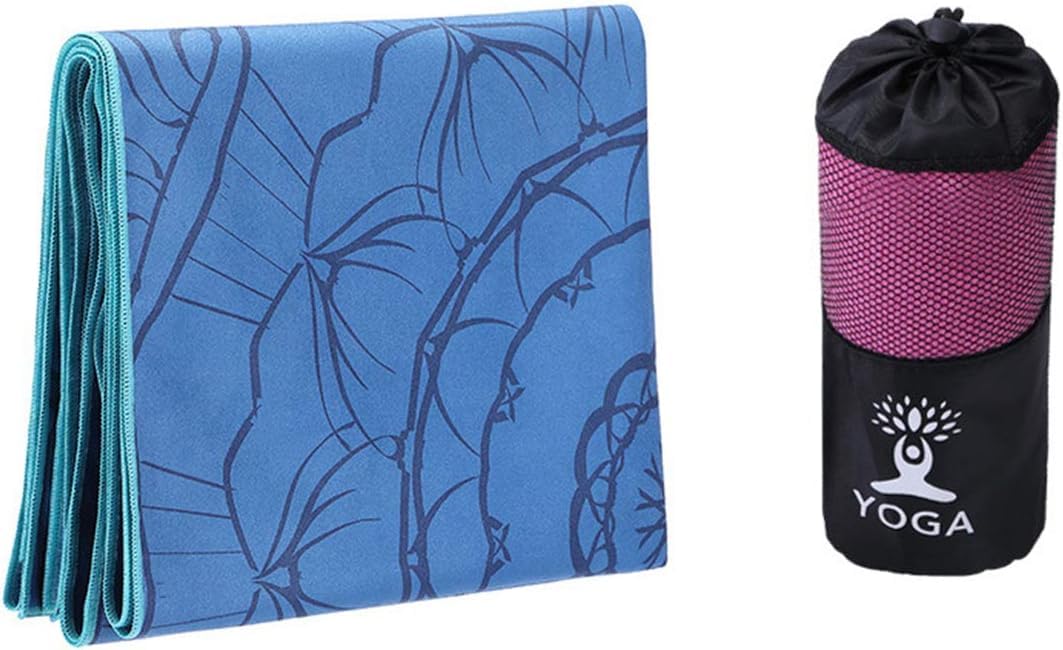 Yoga-Handtuch, Rutschfestes Yoga-Handtuch, Mattenhandtuch Mit Smart Corner Tragetasche D Elastische Schlaufe, Mikrofaser-schweißabsorptions- Und Schnell Trocknendes Mattenhandtuch Rutschf, D
