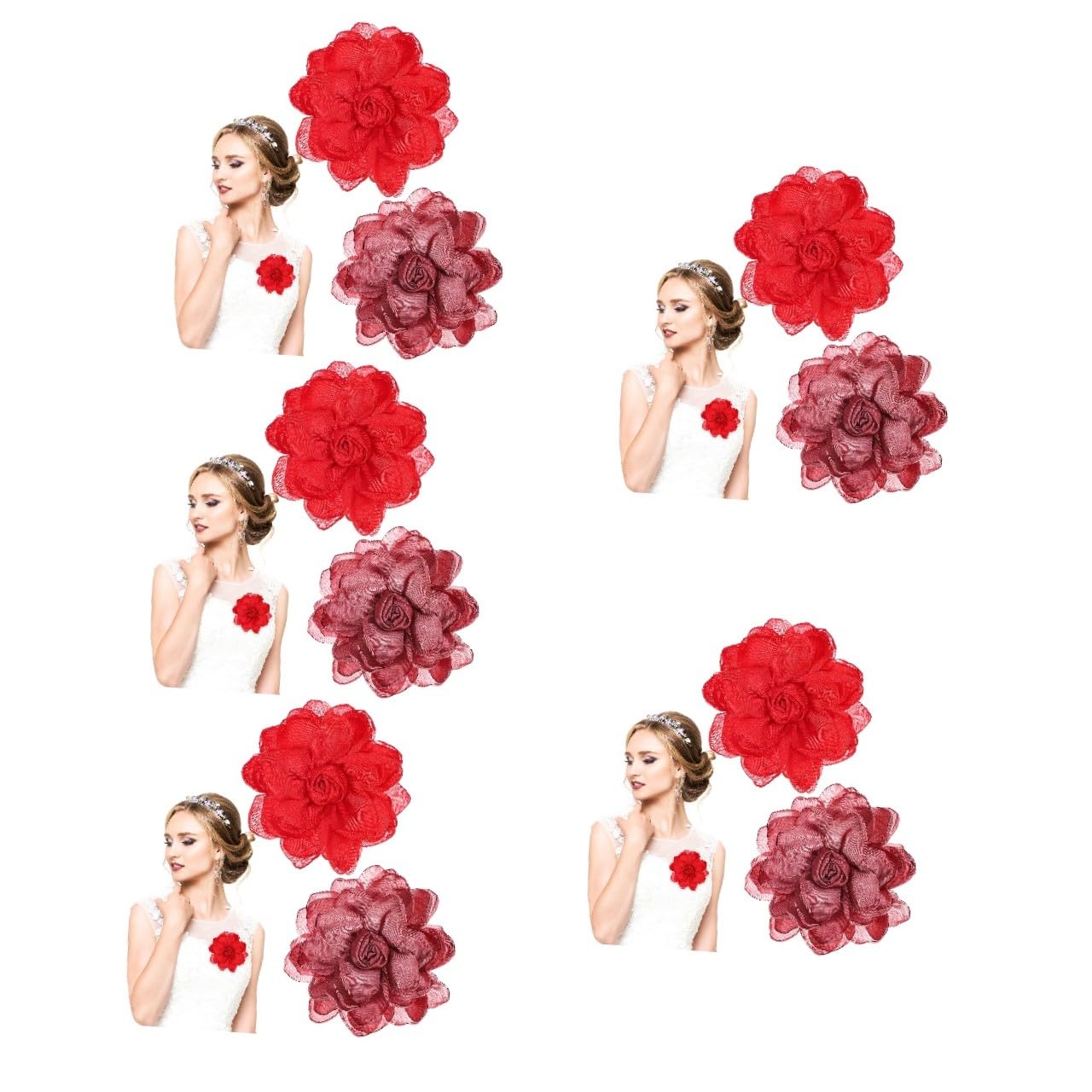 GALPADA Ramillete De Rosas Boutonniere De La Boda Alfileres De Flores Para La Ropa Accesorios De Mujer Broche De Rosa Ramillete De Novia Broches y Alfileres Para Mujer Satín