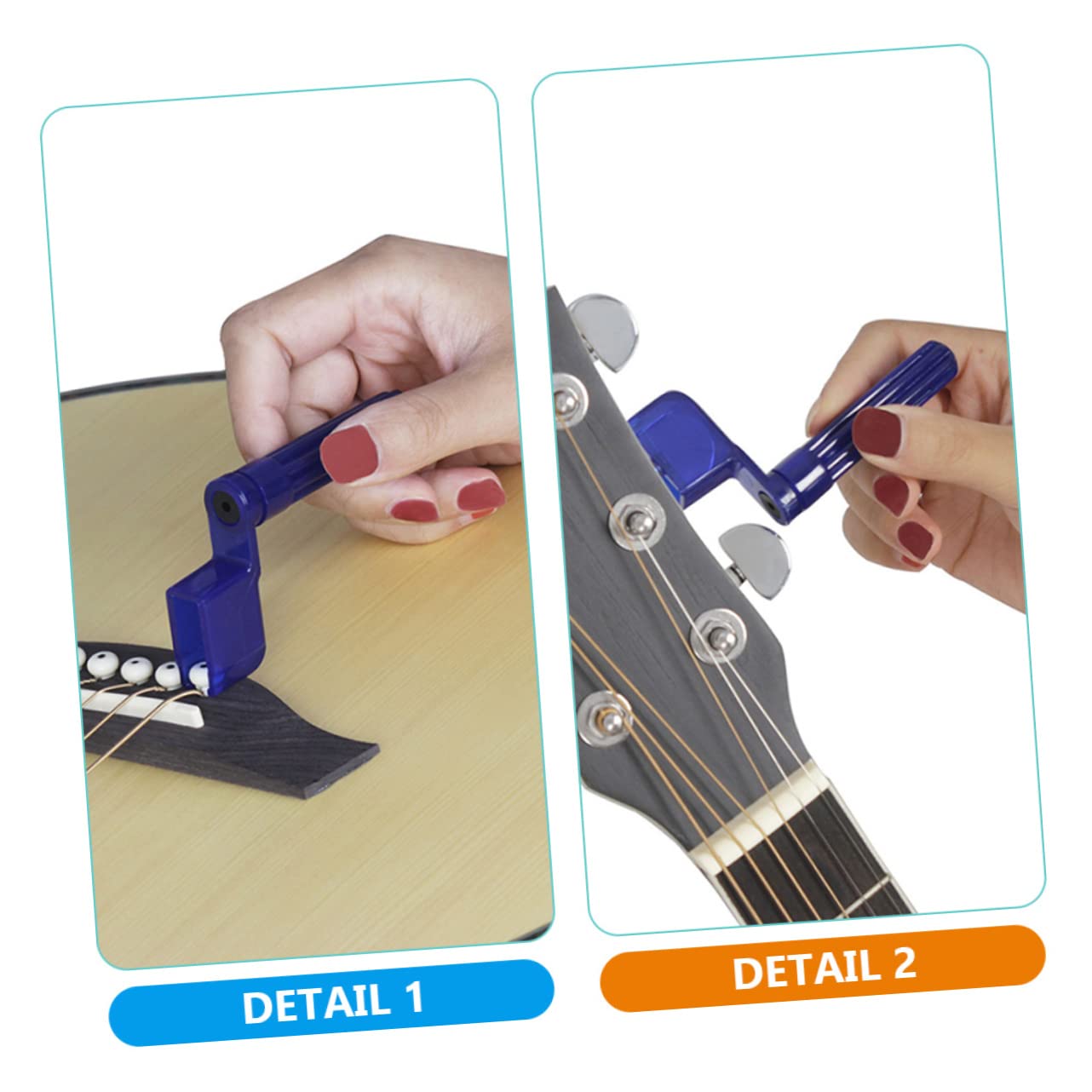 Totority Sturdy Abs Material Guitar String Winder Guitar Peg Winder Easy to Use
