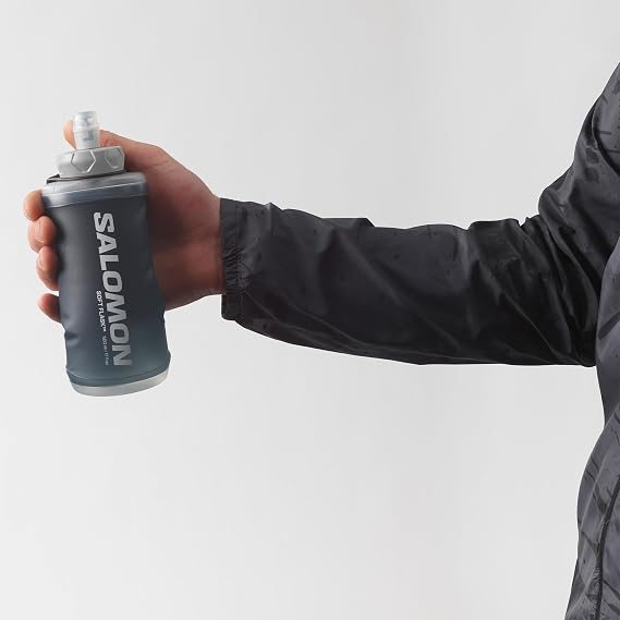 Salomon Active Handheld, Minimalist Running Flask with Soft Strap, Easy Hold, 42mm Wide Cap for Quick Refills, Adjustable Comfortable Fit