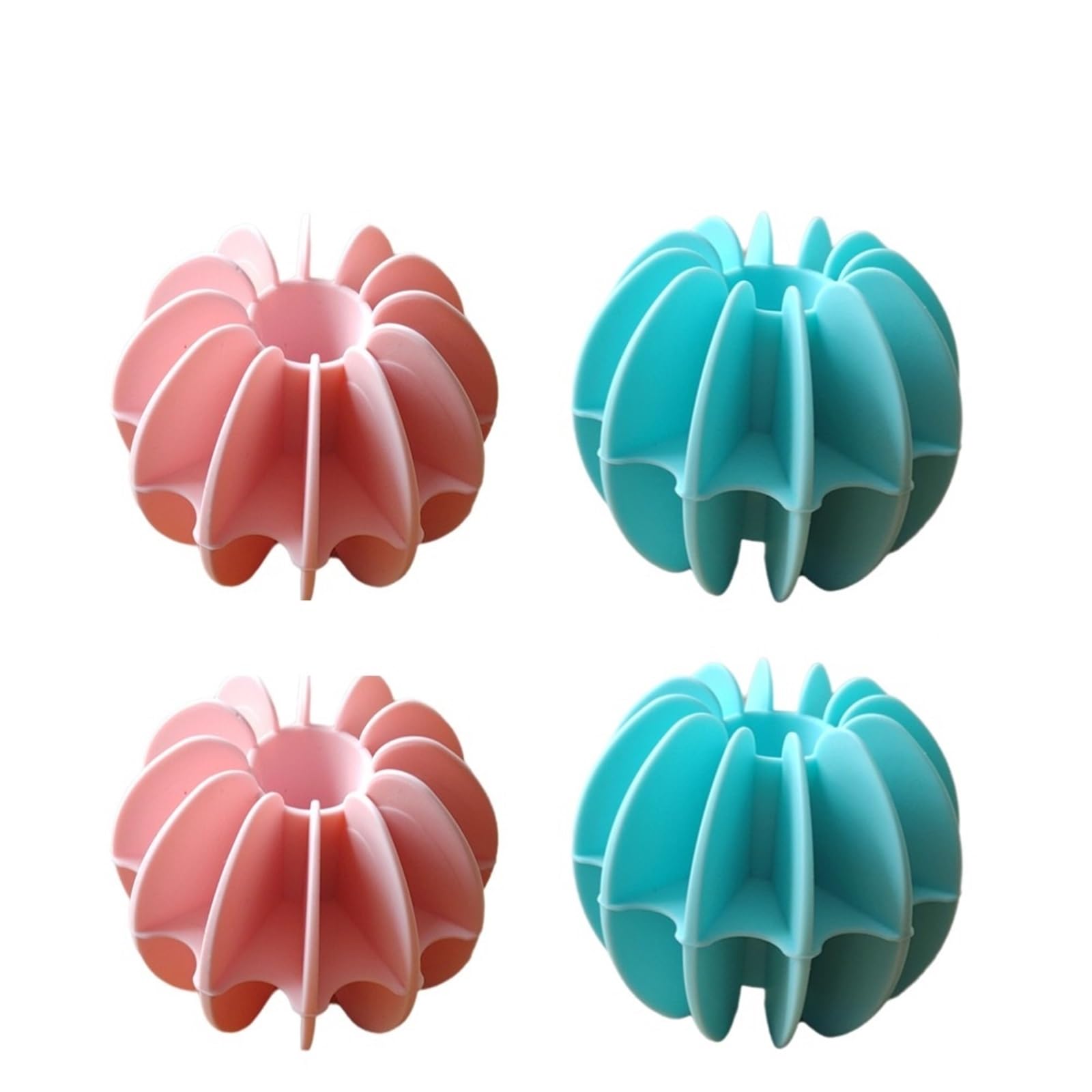 Tumble Dryer Balls, 4 Pcs Reusable Silicone Laundry Balls Hair r Catcher Multicolor 8x9cm