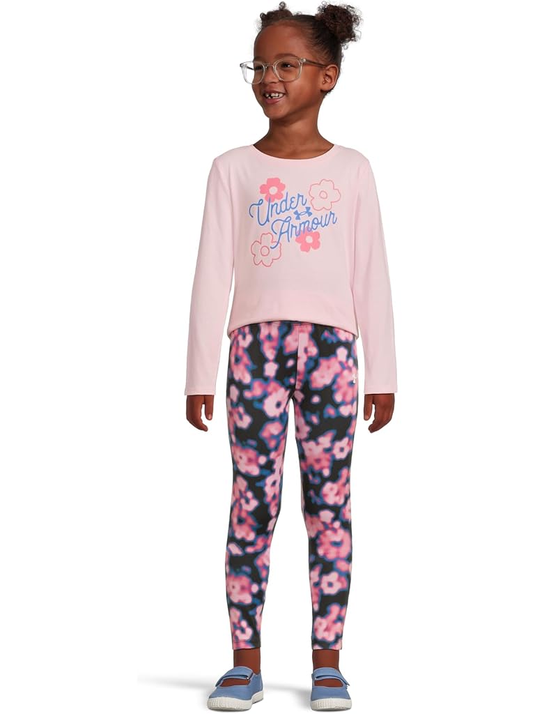 Pink Under Armour Printed Ls Legging Set
