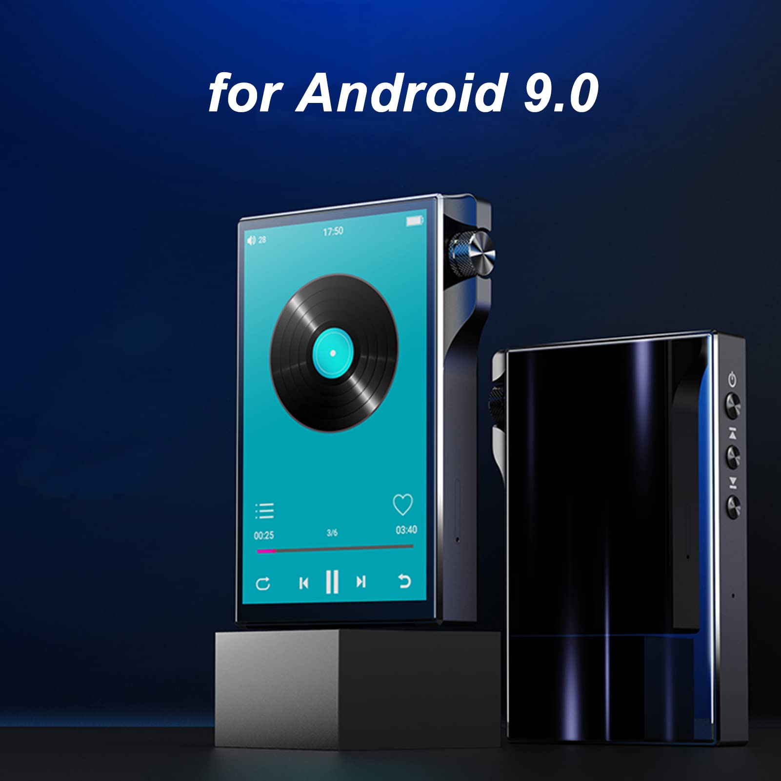 Reproductor de MP3 con Bluetooth, Q8 Reproductor de MP3 MP4 con Pantalla Táctil Completa de 4,0 Pulgadas para Android 9.0, 16G 3800mAh HiFi Reproductor de Música sin Pérdidas con (Negro)