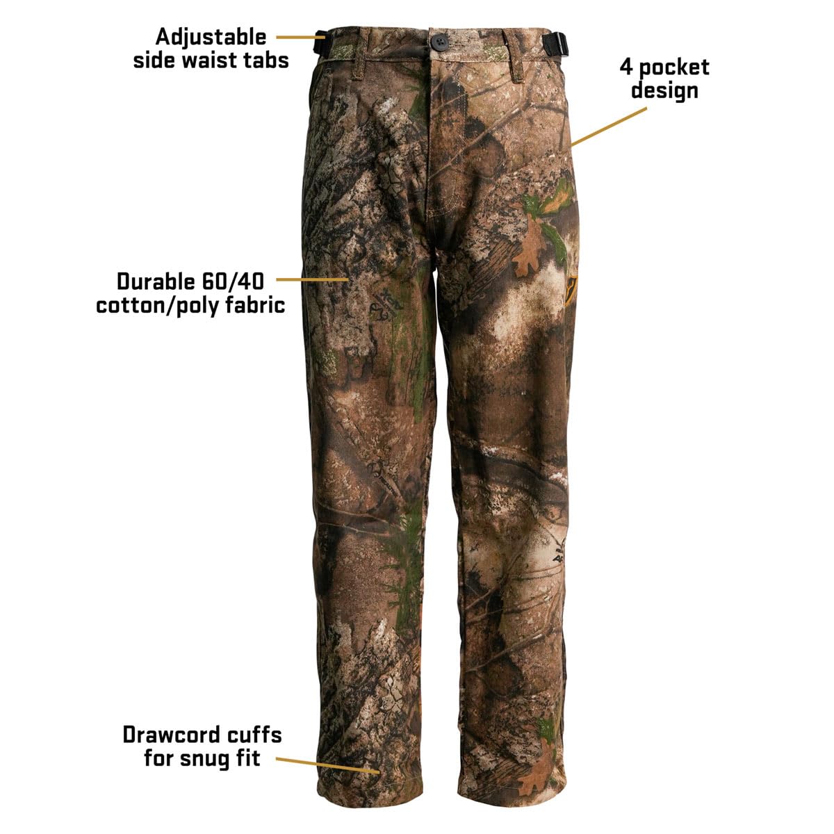 Scent Blocker Shield Series Youth Fused Cotton Pants, Hunting Pants for Kids (RT APX, Large)