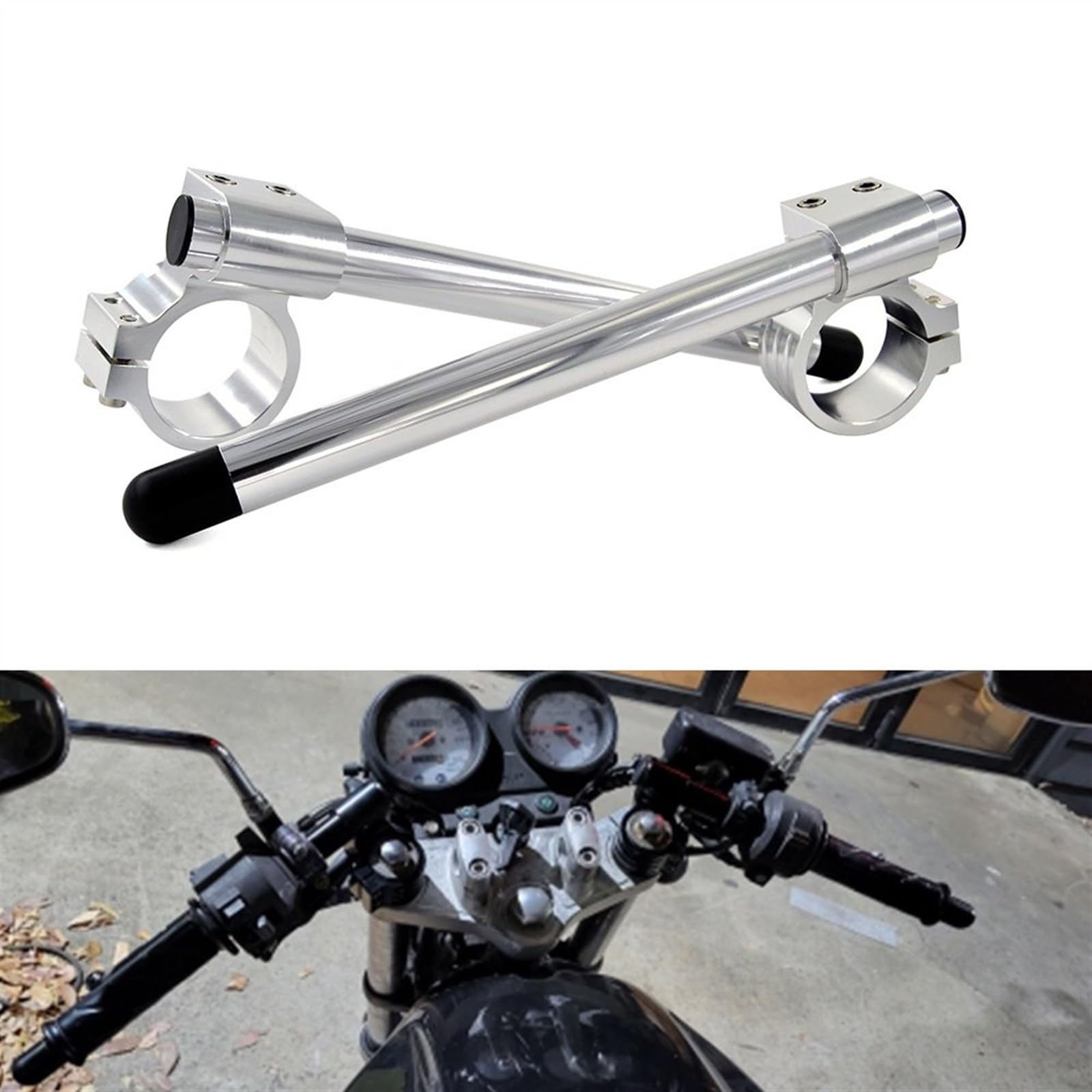 Amazon.co.jp: オートバイのハンドルバークランプライザー 7/8 インチ