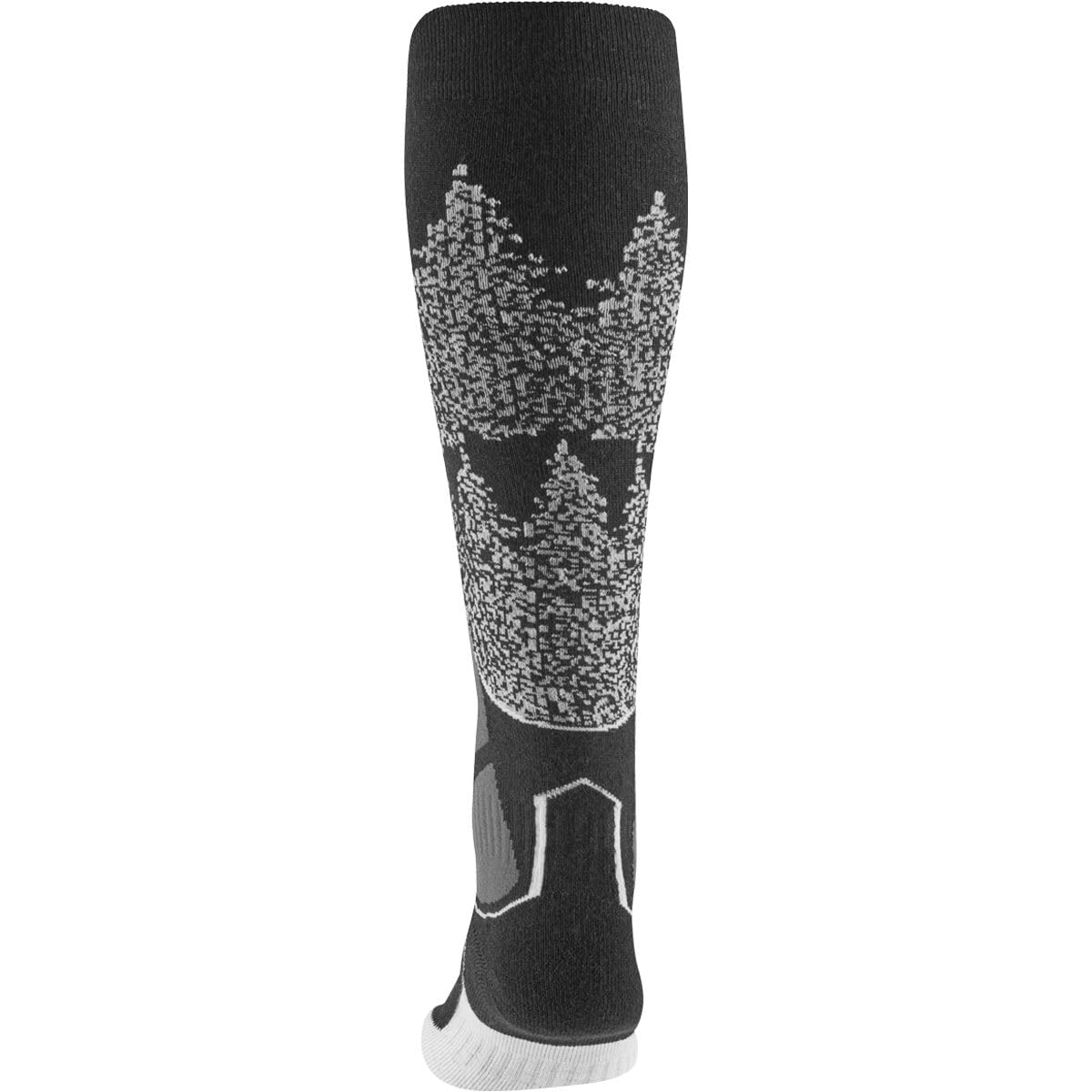Bridgedale Chaussettes de Ski Hiver Mi-hautes en Laine Mérinos Performance pour Femme, Noir/Blanc, L, Noir/Blanc, Large