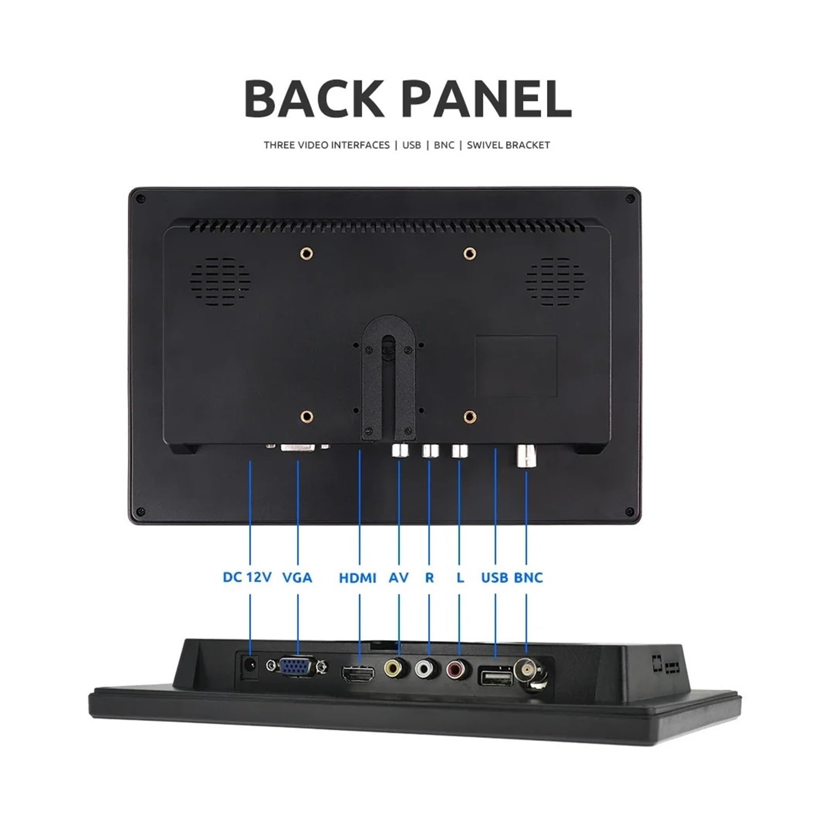 Monitor Poggiatesta For Auto Da 10,1 Pollici Schermo LCD Digitale HD Lettore DVD Design Sottile Rivestimento UV Compatibile HDMI VGA AV Porta USB SD Facile Da Installare Per I Viaggi