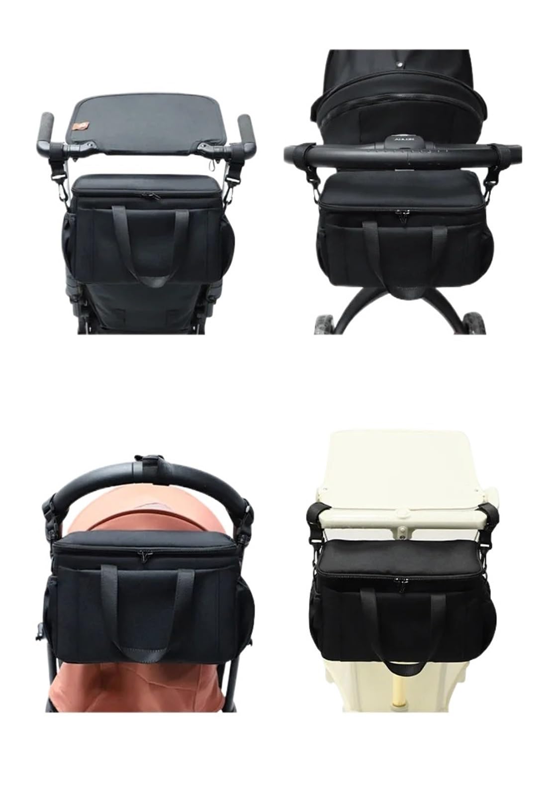 Bolso Carro Bebe Soporte Universal for bolsa de cochecito, bolsa de pañales de mamá multifuncional, organizador de carrito, accesorios de almacenamiento for cochecito, bolsas for cochecito de viaje(Si