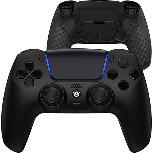 HEXGAMING RIVAL PRO 4 Mappable Paddles Exchangeable Joysticks Hair Triggers Compatible with ps5 Wireless PC Gamepad - Matte black