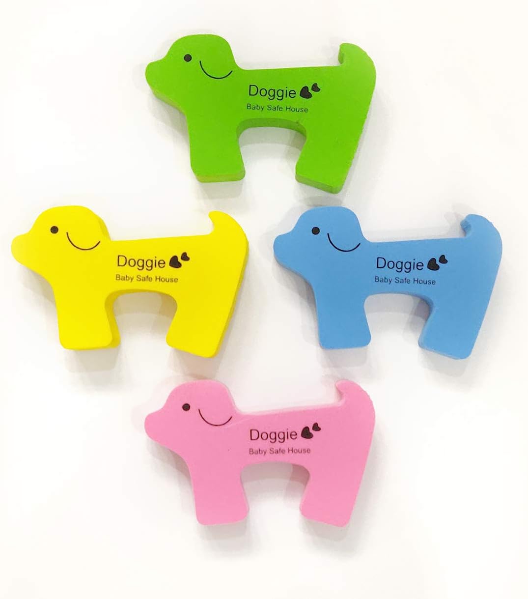BabySafeHouse Finger Pinch Door Guard/Door Stopper for Baby Safety & Protection from Door Slamming & Accidental Door Lock (Doggie Shape-Pack of 4)