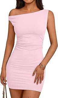 Womens Mini Summer Dresses 2025 Going Out Off The Shoulder Bodycon Sexy Party Club Spring Fashion Outfits - Buy now