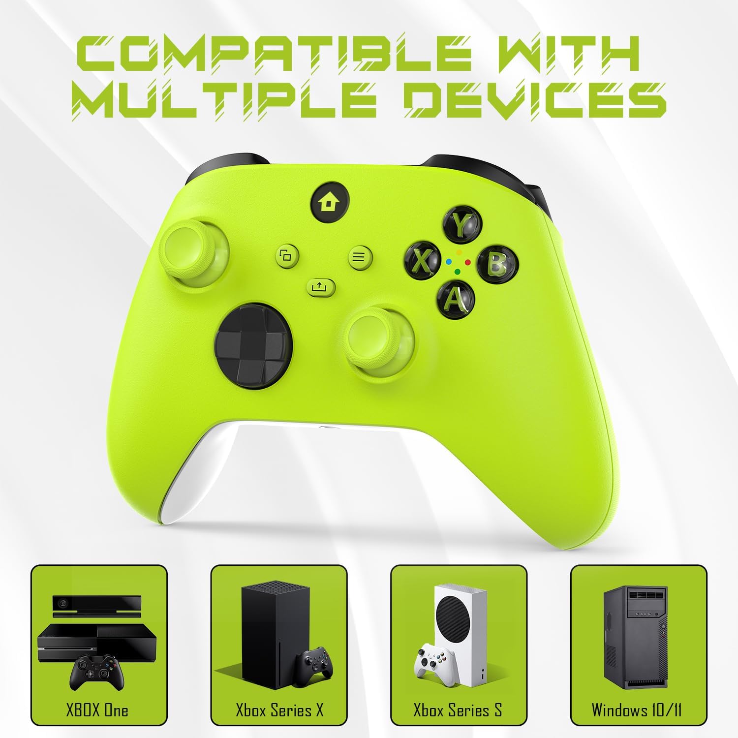 ASTARRY Wireless Controller Compatible With Xbox One, Xbox Series X/S, Xbox One X/S、PC with 2.4GHZ Wireless Adapter Gamepad （Electric Volt）