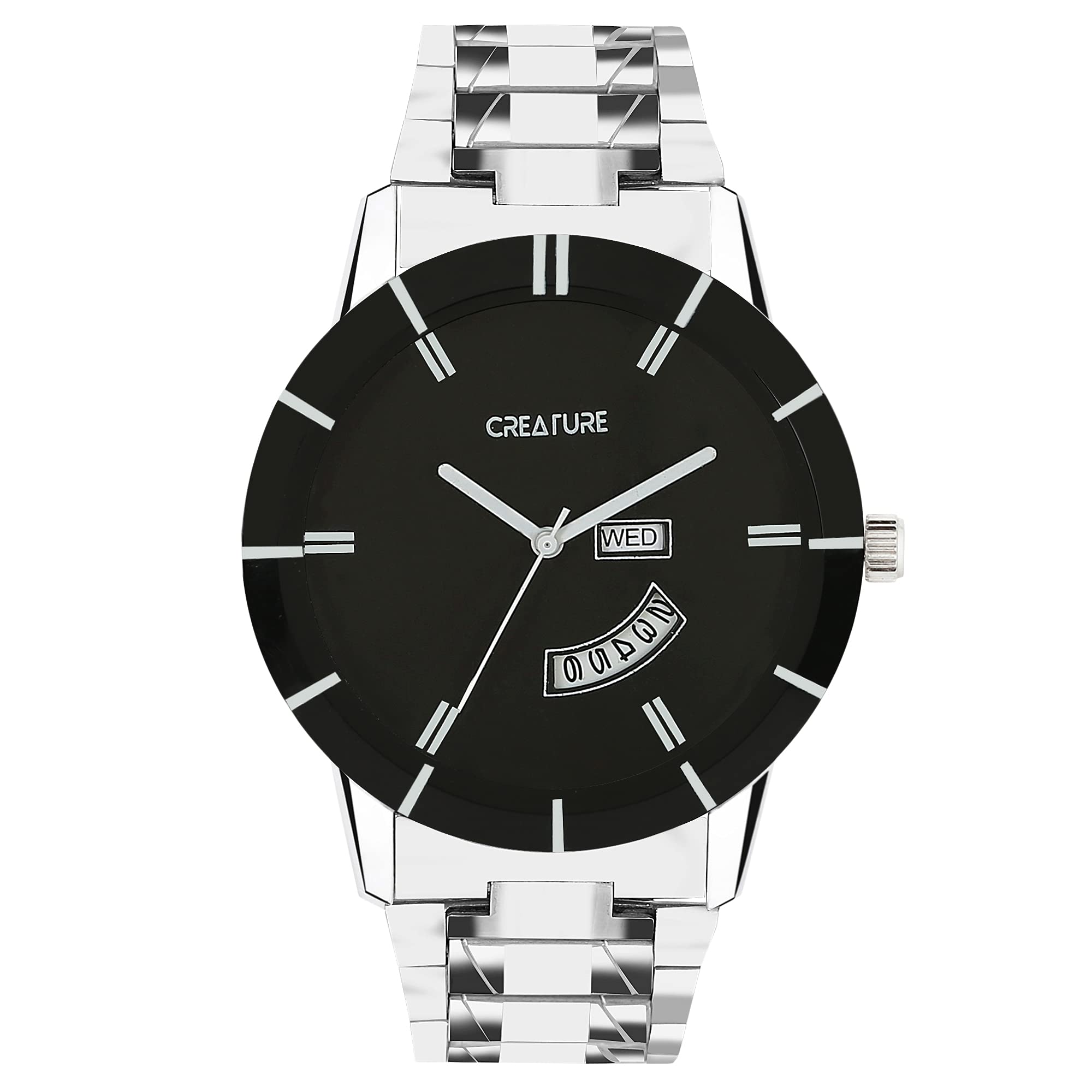 CREATURE Day and Date Functioning Analog Stylish Metal Watch for Men(CMW-M-DD-107) (B091NZ8RKF) Amazon Price History, Amazon Price Tracker