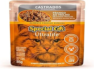 Ração Úmida Special Cat Ultralife para Gatos Castrados Sabor Frango ao Molho 85g