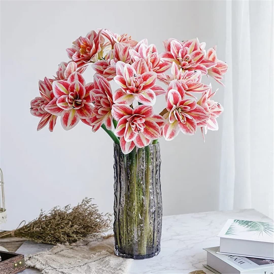 Künstliche Blumen, Frühlingsdekorationen, künstliche Amaryllis-Blume, Heimtisch, Hochzeitsdekoration, PU-Kunstblumen