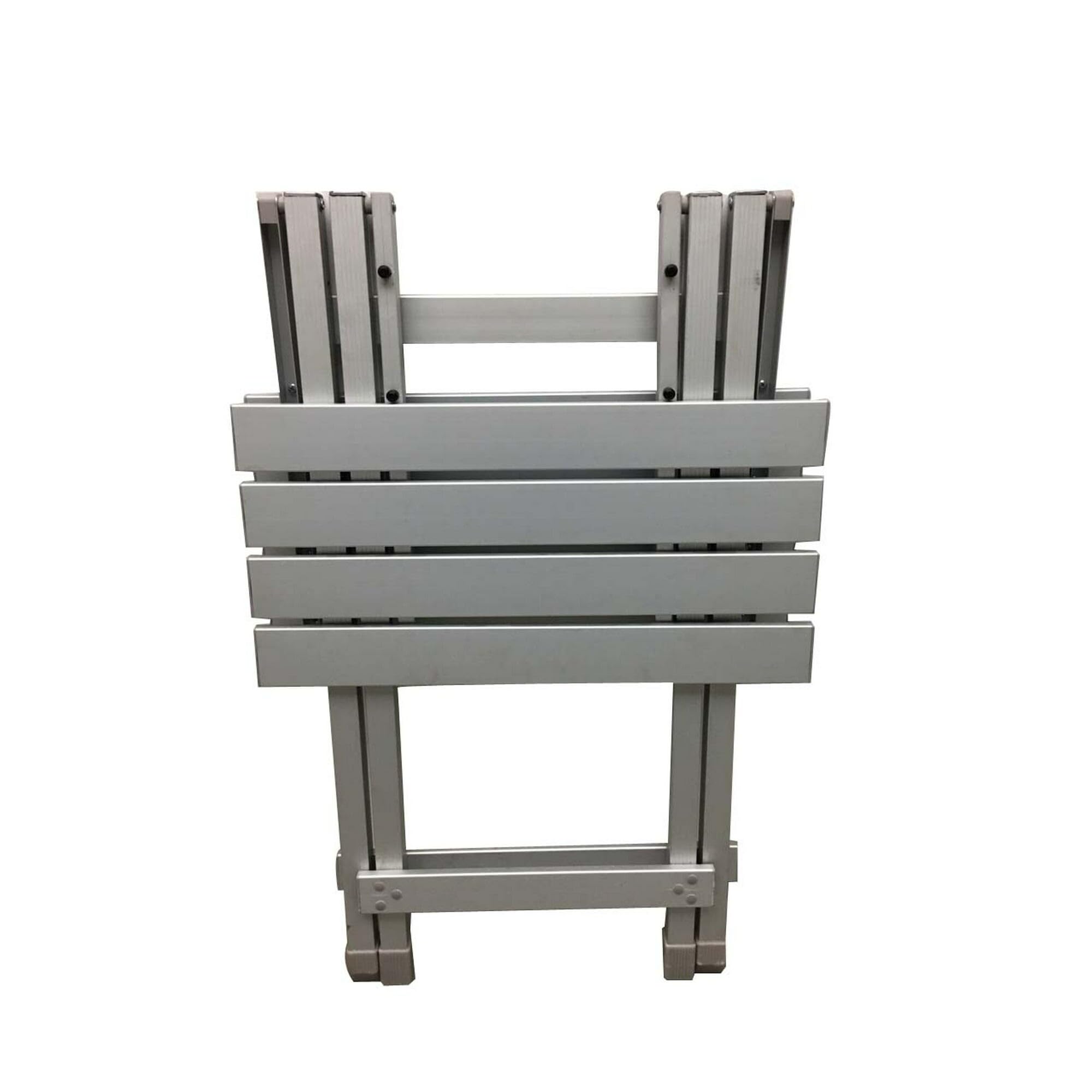 Outdoor Camping Table Silver Rectangular Folding