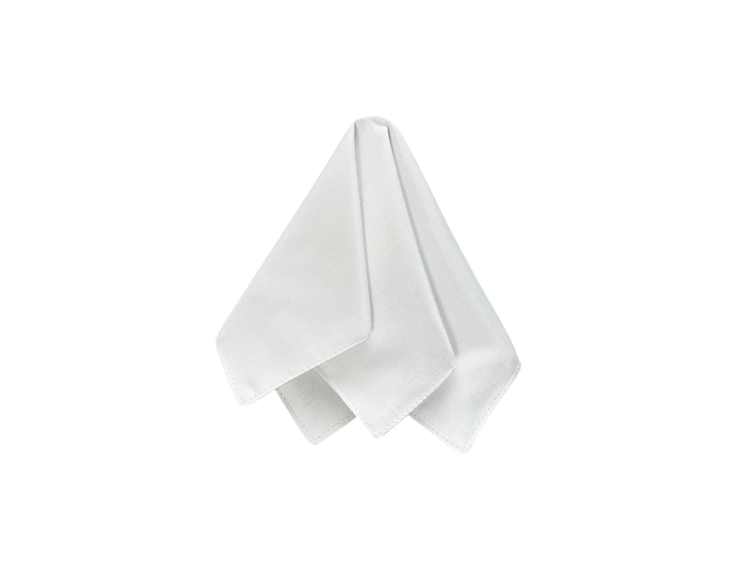 Holiday Bow Ties Boys First Holy Communion Pocket Square White Shantung Handkerchief, White, Mens 10 Inch (White, Mens 10 Inch)