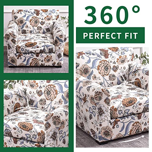 Gostady 2 Piece Chair Covers Printed Sofa Slipcover Soft Sofa Covers Couch Covers With Individual Cushion Covers Armchair Furniture Protector With Elastic Bottom For Living Room (S 10) #TOP4