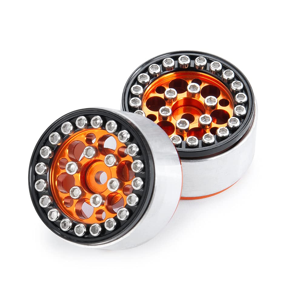 RCLions 4-Piece Aluminum Alloy RC Beadlock Wheel Rims – Upgrades For 1/24 Axial SCX24 RC Crawler Cars - View #9