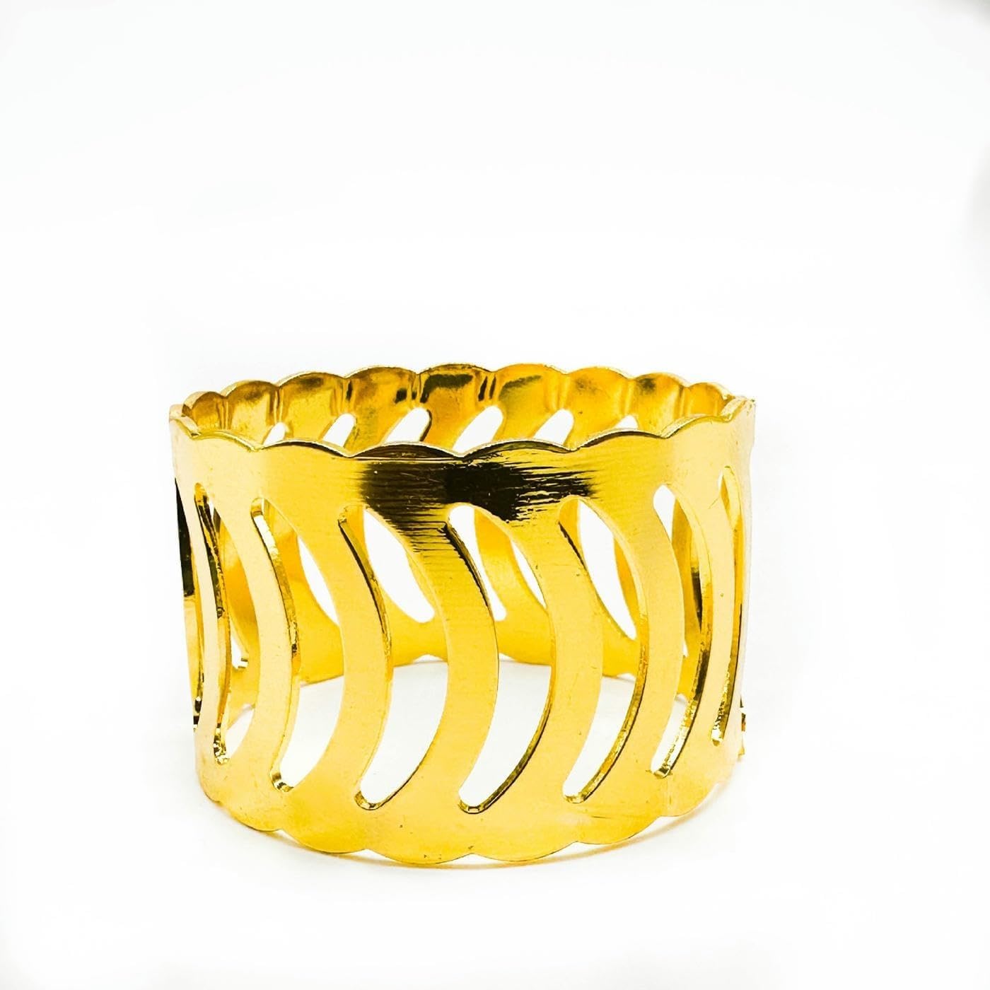 Fermagli Metallici per tovaglioli Portatovaglioli, Set di Anelli for tovaglioli, Confezione da 60 Pezzi, in Oro, for Banchetti Nuziali, Decorazioni for la tavola delle Feste