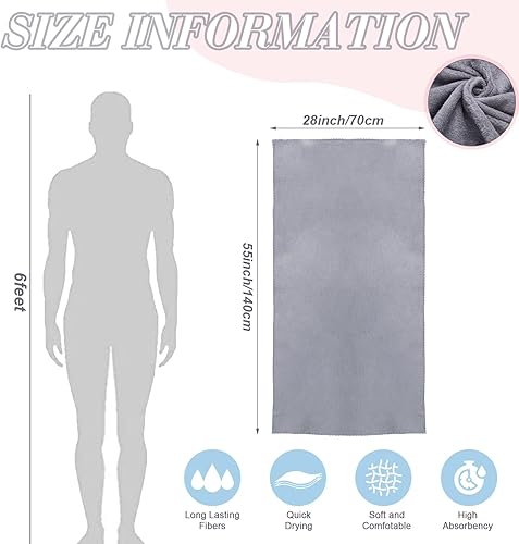 Miniatura 2 de Newwiee Juego de 24 toallas de baño de microfibra de terciopelo coral a granel, de 28 x 55 pulgadas, grandes, absorbentes, multiusos, de secado