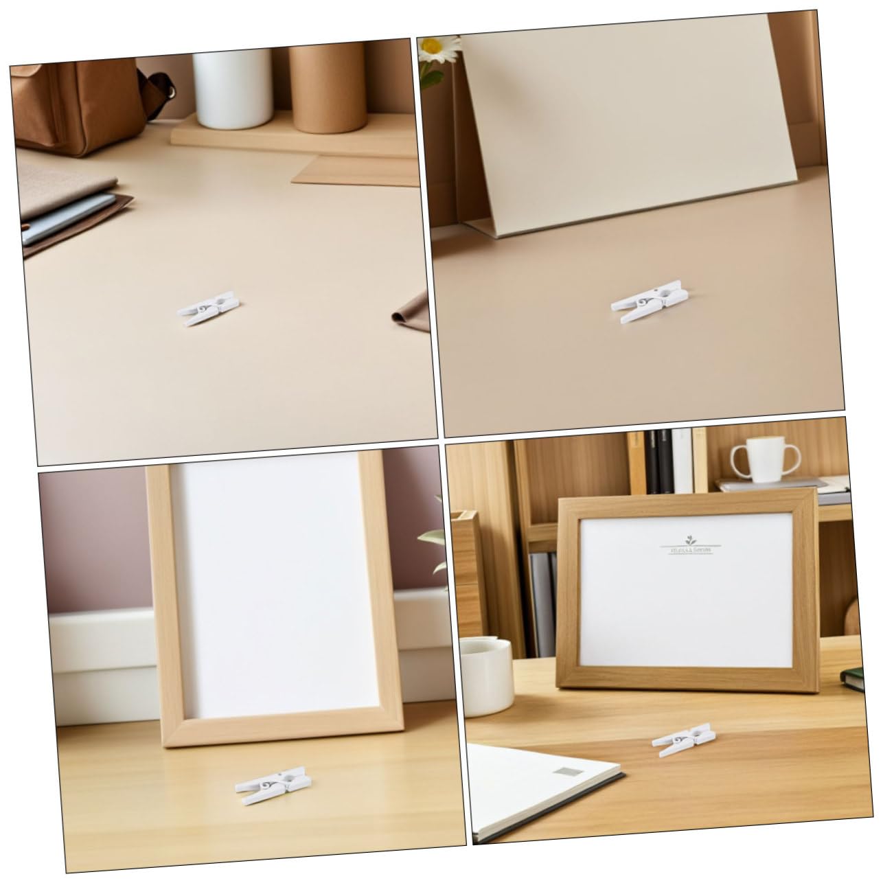Alipis 400stücke Holzklammern für Bastelarbeiten Weiße Fotoklammern Kleine Mini-klammern aus Holz Bastel-holzklammern Memo-klammern für Schilder und Notizen
