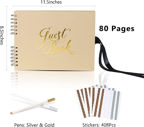 Miniatura 2 de KIJETA Polaroid - Libro de invitados para boda, baby shower, cumpleaños, despedida de soltera, fiesta de graduación, aniversario, 11.5 x 8.5